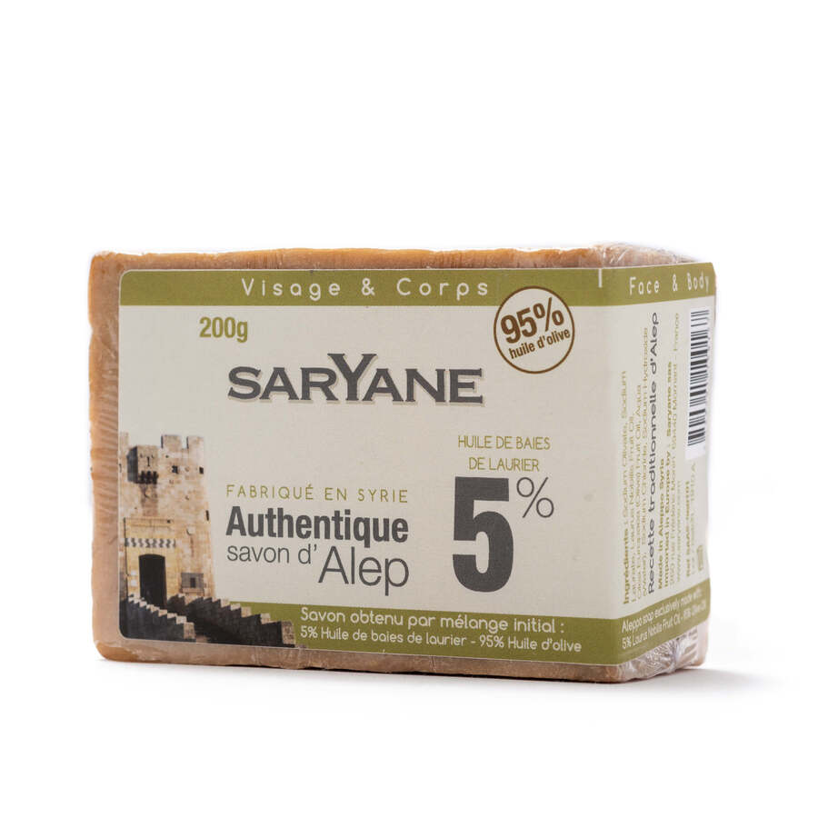 Алеппське мило Saryane з 5% олії ягід лавра